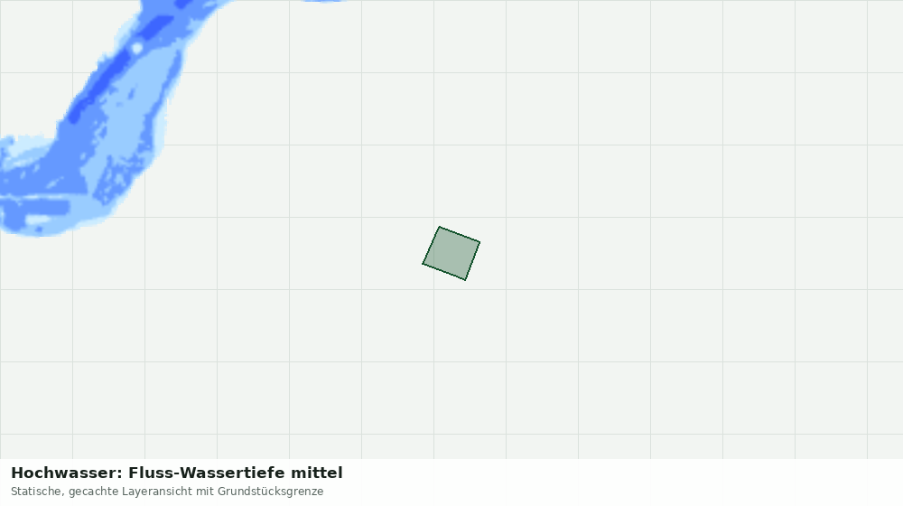 Statische Kartenansicht: Hochwasser: Fluss-Wassertiefe mittel