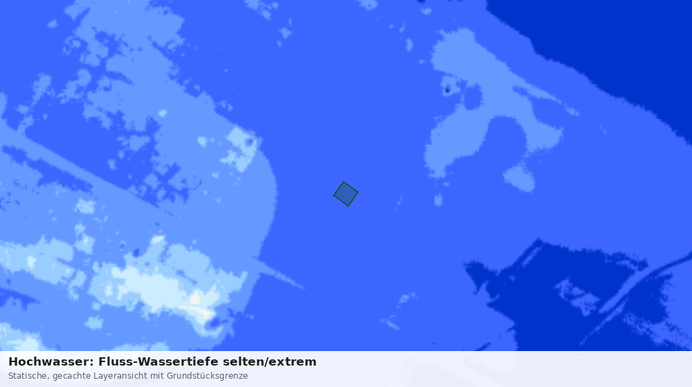 Statische Kartenansicht: Hochwasser: Fluss-Wassertiefe selten/extrem