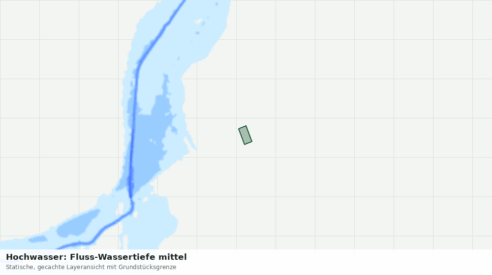 Statische Kartenansicht: Hochwasser: Fluss-Wassertiefe mittel