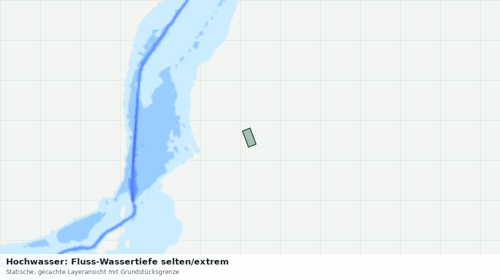 Statische Kartenansicht: Hochwasser: Fluss-Wassertiefe selten/extrem