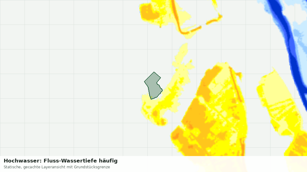 Statische Kartenansicht: Hochwasser: Fluss-Wassertiefe häufig