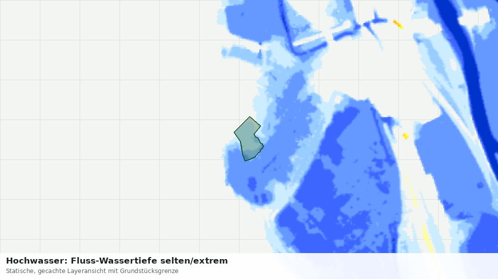 Statische Kartenansicht: Hochwasser: Fluss-Wassertiefe selten/extrem