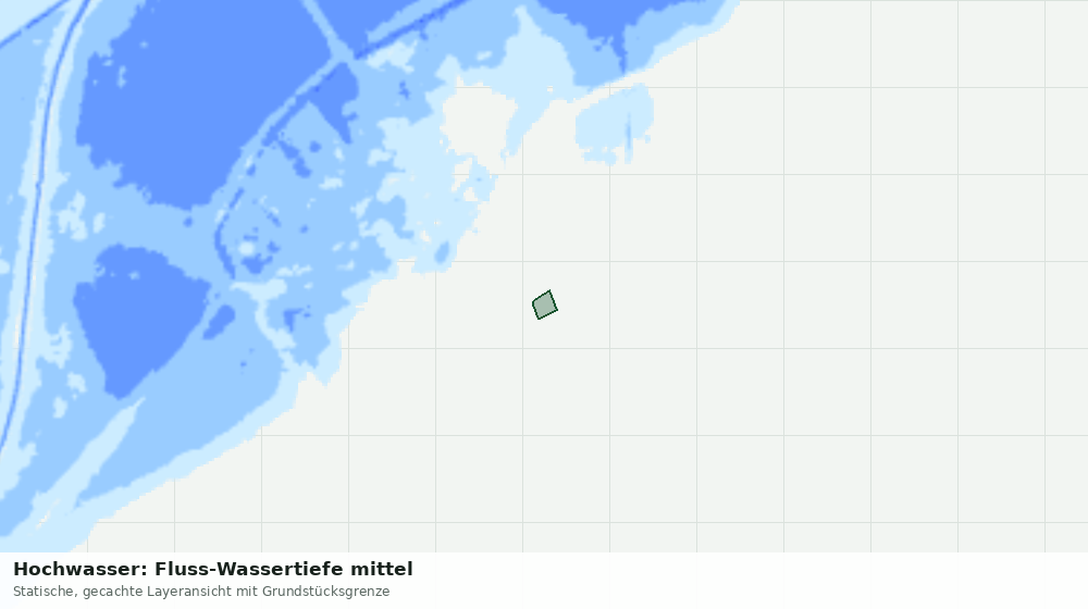 Statische Kartenansicht: Hochwasser: Fluss-Wassertiefe mittel