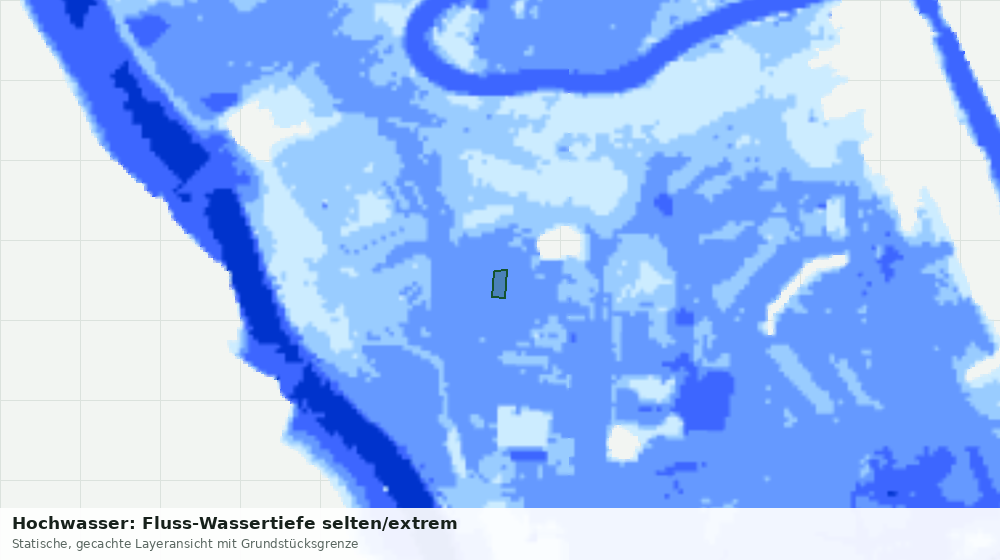 Statische Kartenansicht: Hochwasser: Fluss-Wassertiefe selten/extrem