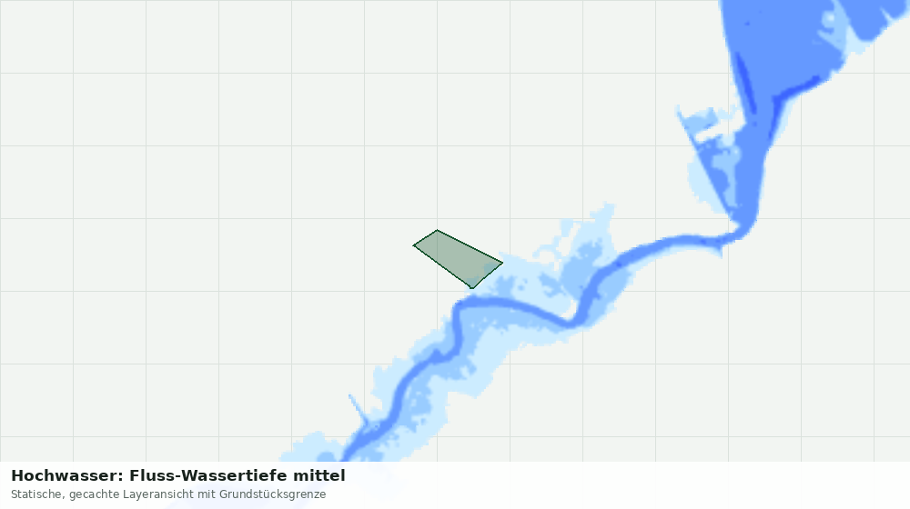 Statische Kartenansicht: Hochwasser: Fluss-Wassertiefe mittel