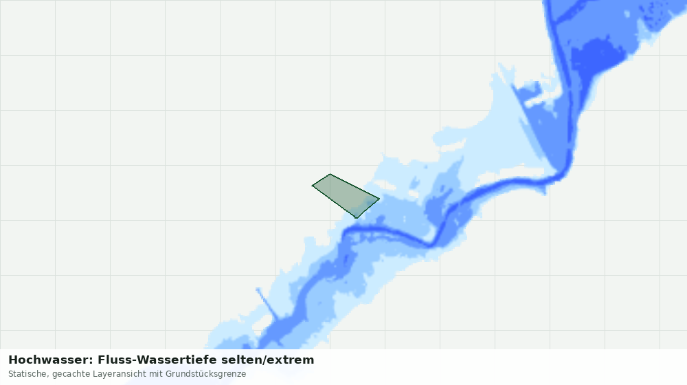 Statische Kartenansicht: Hochwasser: Fluss-Wassertiefe selten/extrem