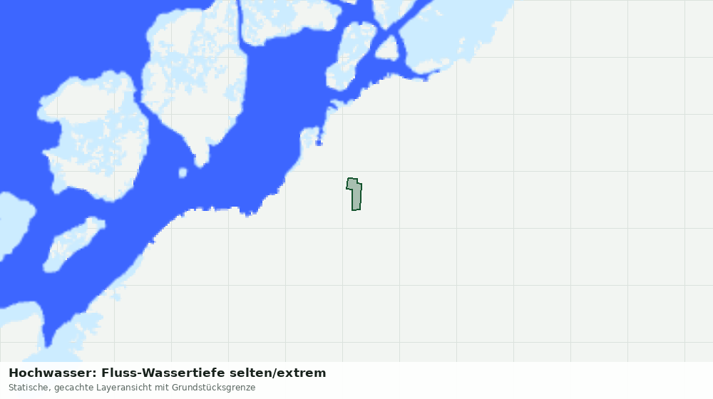 Statische Kartenansicht: Hochwasser: Fluss-Wassertiefe selten/extrem