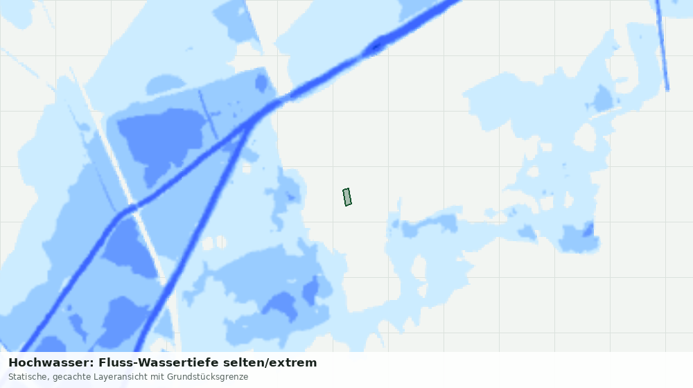Statische Kartenansicht: Hochwasser: Fluss-Wassertiefe selten/extrem