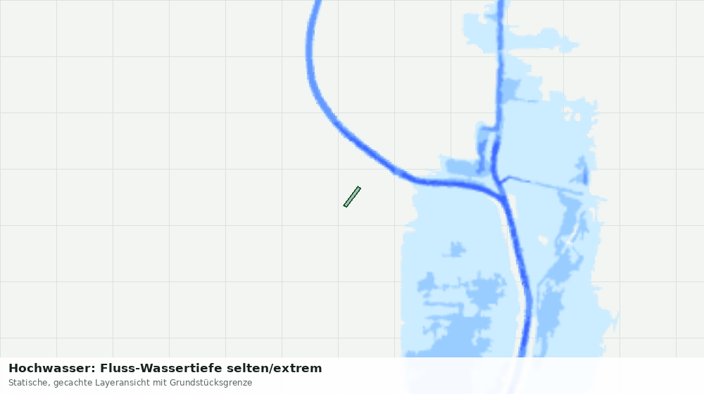 Statische Kartenansicht: Hochwasser: Fluss-Wassertiefe selten/extrem