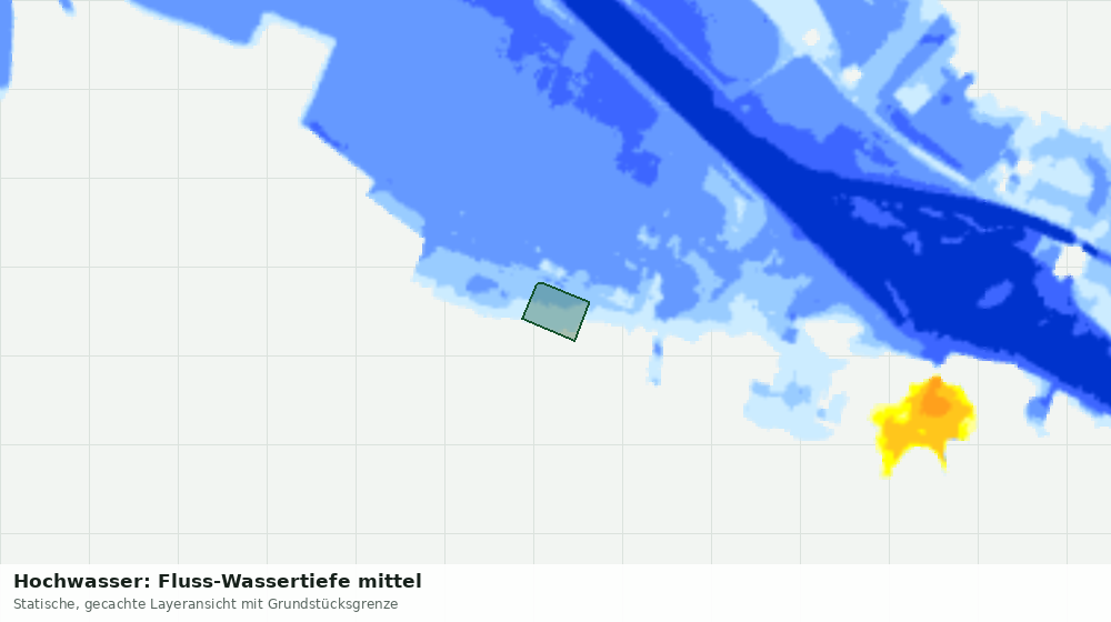 Statische Kartenansicht: Hochwasser: Fluss-Wassertiefe mittel