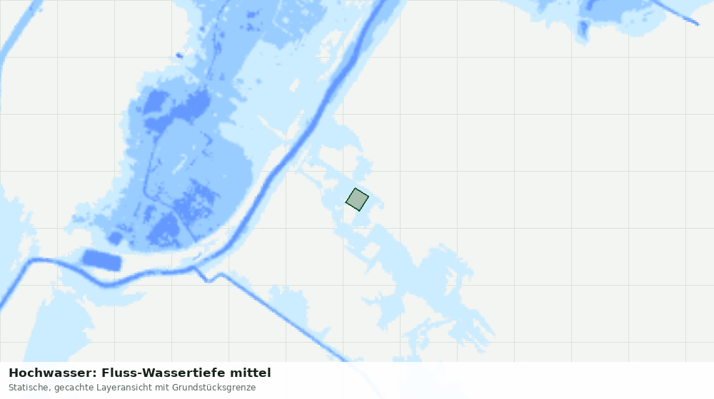 Statische Kartenansicht: Hochwasser: Fluss-Wassertiefe mittel