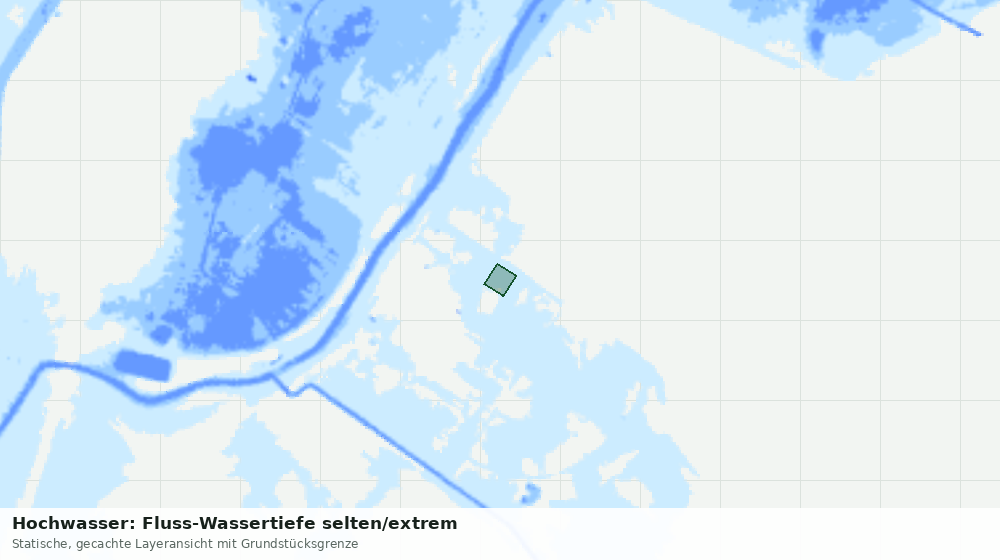 Statische Kartenansicht: Hochwasser: Fluss-Wassertiefe selten/extrem