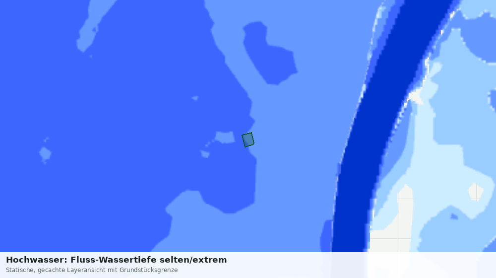 Statische Kartenansicht: Hochwasser: Fluss-Wassertiefe selten/extrem