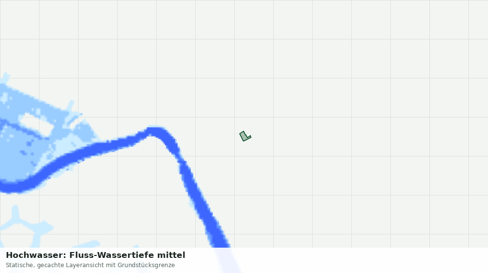 Statische Kartenansicht: Hochwasser: Fluss-Wassertiefe mittel