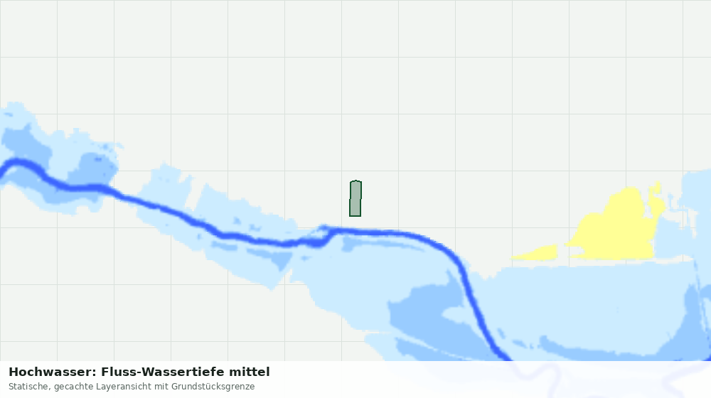 Statische Kartenansicht: Hochwasser: Fluss-Wassertiefe mittel