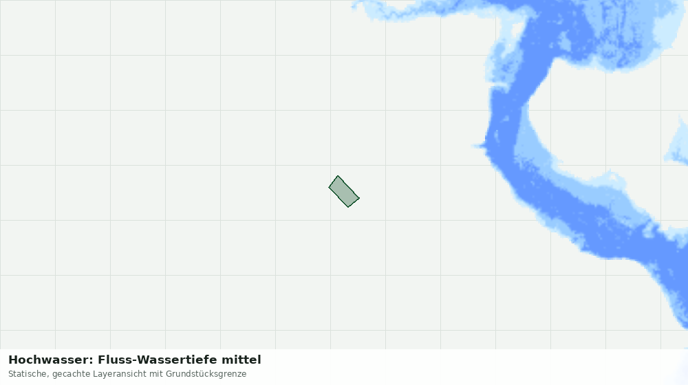 Statische Kartenansicht: Hochwasser: Fluss-Wassertiefe mittel
