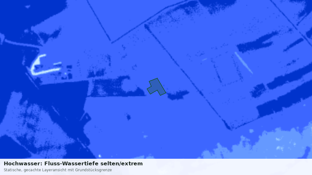 Statische Kartenansicht: Hochwasser: Fluss-Wassertiefe selten/extrem