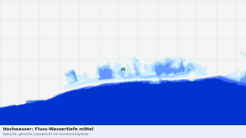 Statische Kartenansicht: Hochwasser: Fluss-Wassertiefe mittel