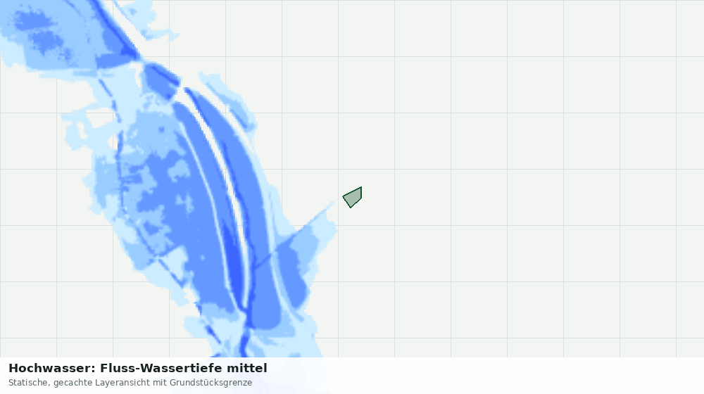 Statische Kartenansicht: Hochwasser: Fluss-Wassertiefe mittel