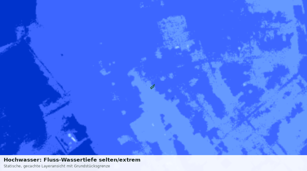 Statische Kartenansicht: Hochwasser: Fluss-Wassertiefe selten/extrem