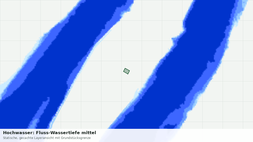 Statische Kartenansicht: Hochwasser: Fluss-Wassertiefe mittel