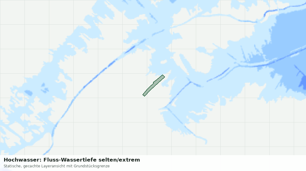 Statische Kartenansicht: Hochwasser: Fluss-Wassertiefe selten/extrem