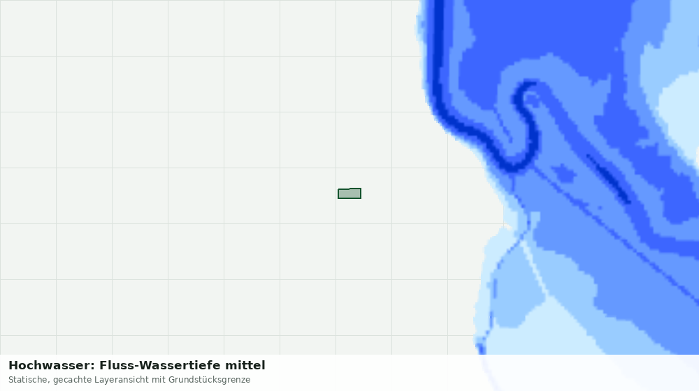 Statische Kartenansicht: Hochwasser: Fluss-Wassertiefe mittel