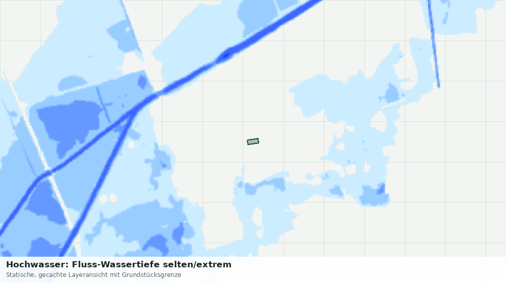 Statische Kartenansicht: Hochwasser: Fluss-Wassertiefe selten/extrem