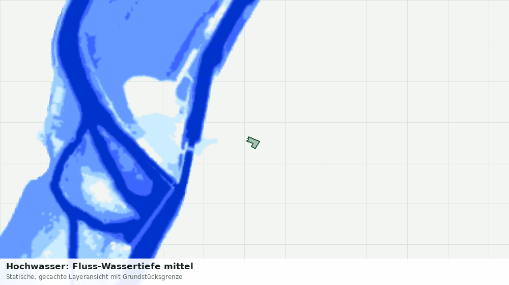 Statische Kartenansicht: Hochwasser: Fluss-Wassertiefe mittel