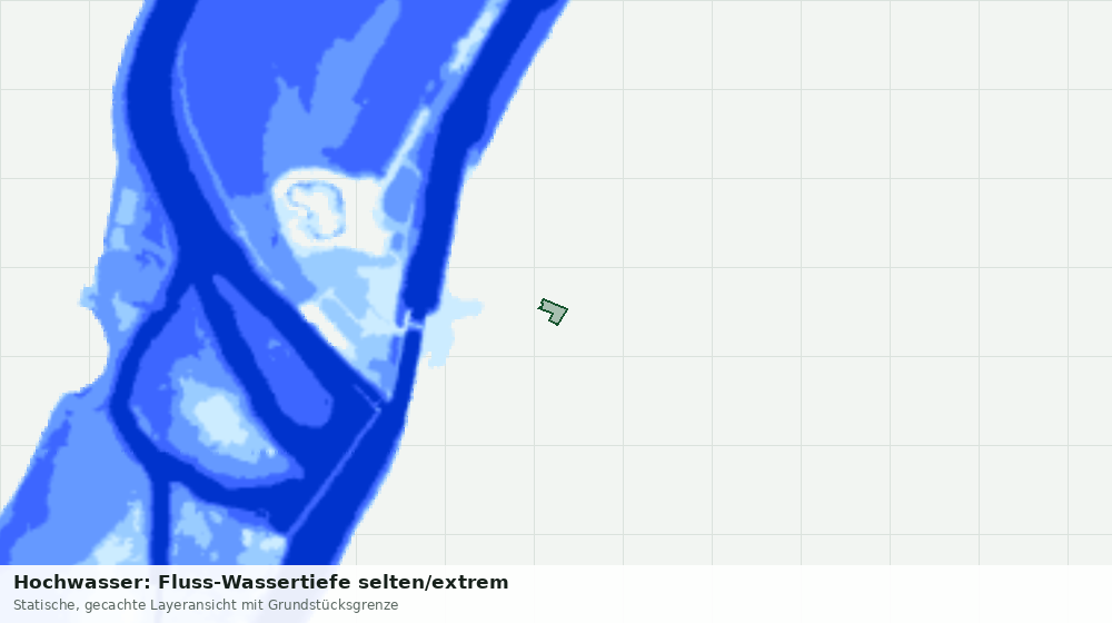 Statische Kartenansicht: Hochwasser: Fluss-Wassertiefe selten/extrem