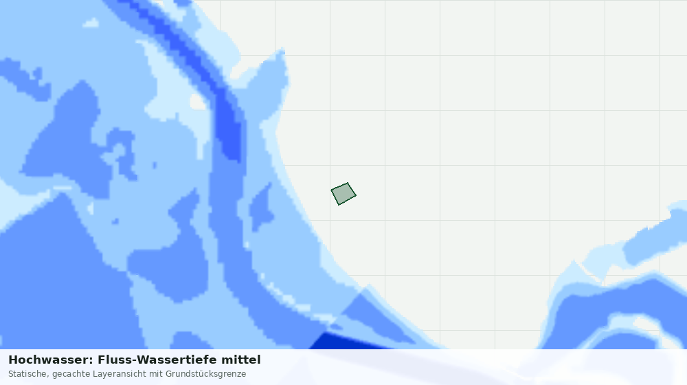 Statische Kartenansicht: Hochwasser: Fluss-Wassertiefe mittel