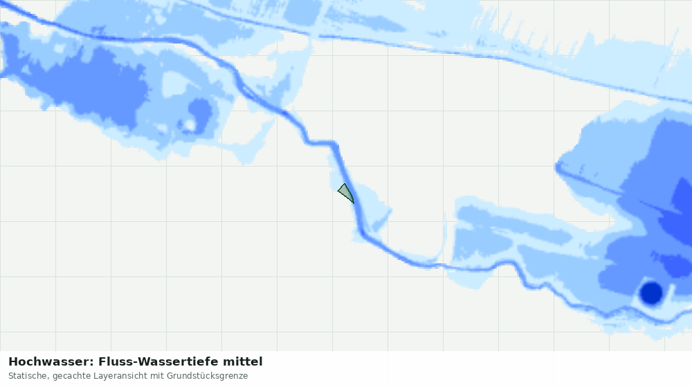 Statische Kartenansicht: Hochwasser: Fluss-Wassertiefe mittel