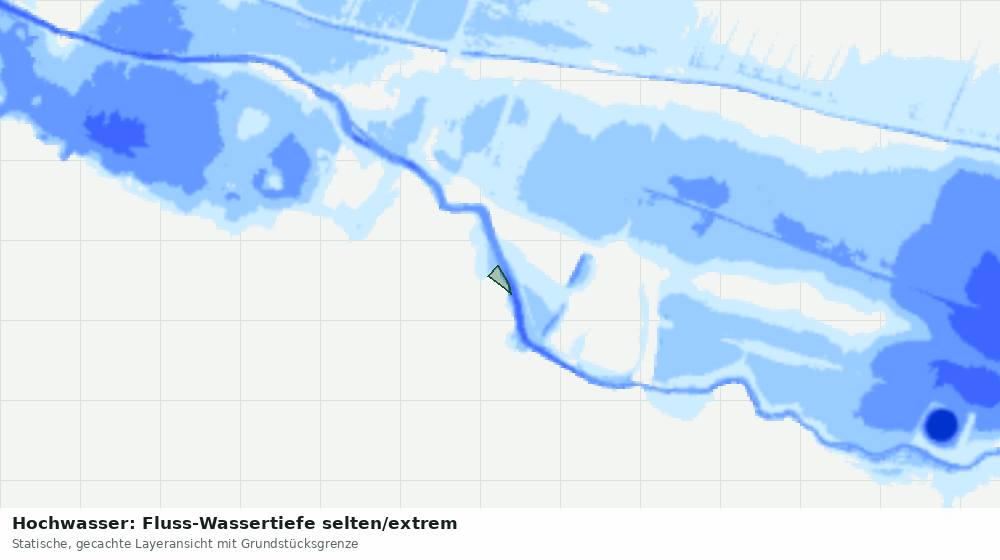 Statische Kartenansicht: Hochwasser: Fluss-Wassertiefe selten/extrem