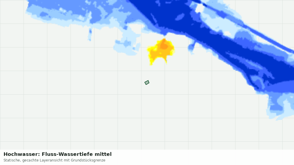 Statische Kartenansicht: Hochwasser: Fluss-Wassertiefe mittel