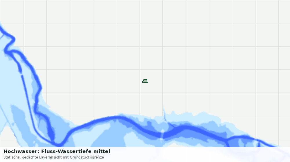 Statische Kartenansicht: Hochwasser: Fluss-Wassertiefe mittel
