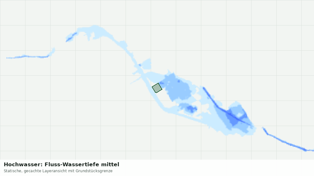 Statische Kartenansicht: Hochwasser: Fluss-Wassertiefe mittel