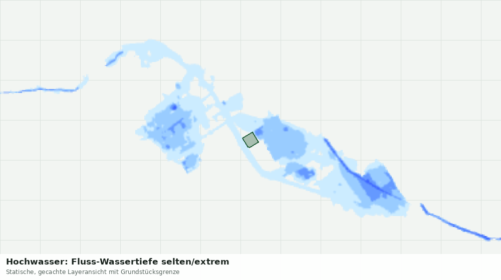 Statische Kartenansicht: Hochwasser: Fluss-Wassertiefe selten/extrem