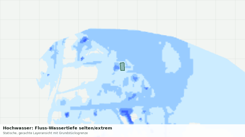 Statische Kartenansicht: Hochwasser: Fluss-Wassertiefe selten/extrem