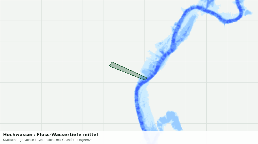 Statische Kartenansicht: Hochwasser: Fluss-Wassertiefe mittel
