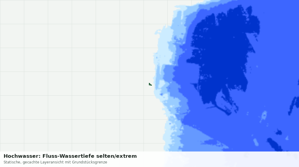 Statische Kartenansicht: Hochwasser: Fluss-Wassertiefe selten/extrem