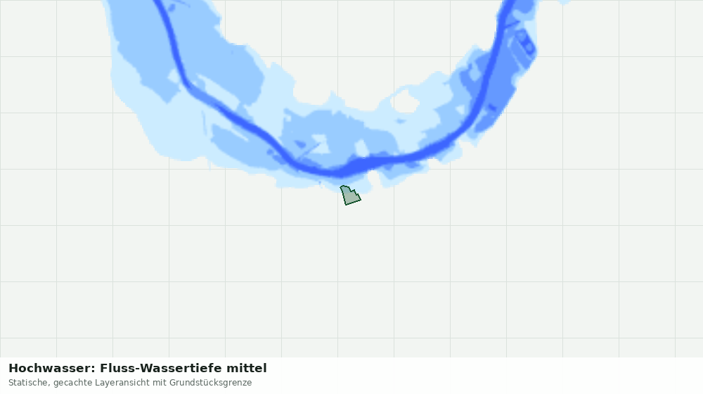 Statische Kartenansicht: Hochwasser: Fluss-Wassertiefe mittel