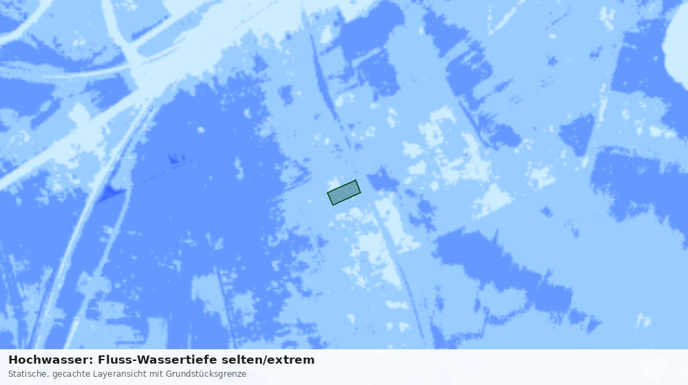 Statische Kartenansicht: Hochwasser: Fluss-Wassertiefe selten/extrem