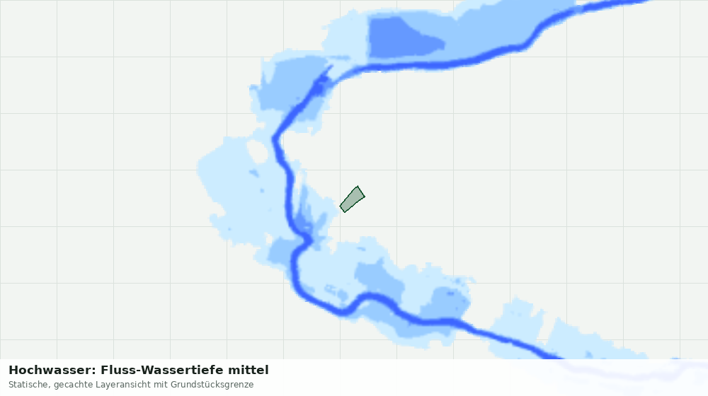 Statische Kartenansicht: Hochwasser: Fluss-Wassertiefe mittel
