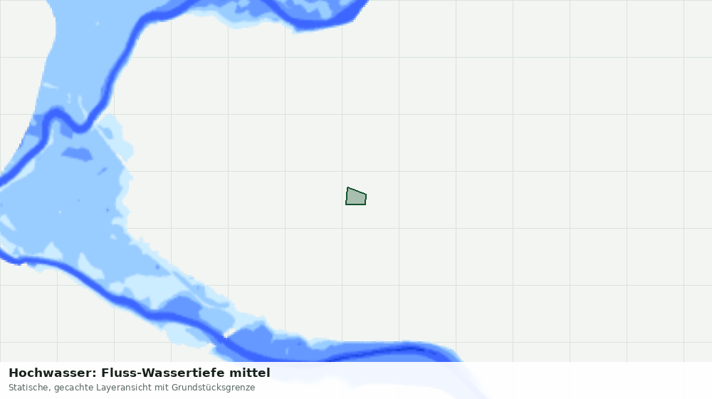 Statische Kartenansicht: Hochwasser: Fluss-Wassertiefe mittel