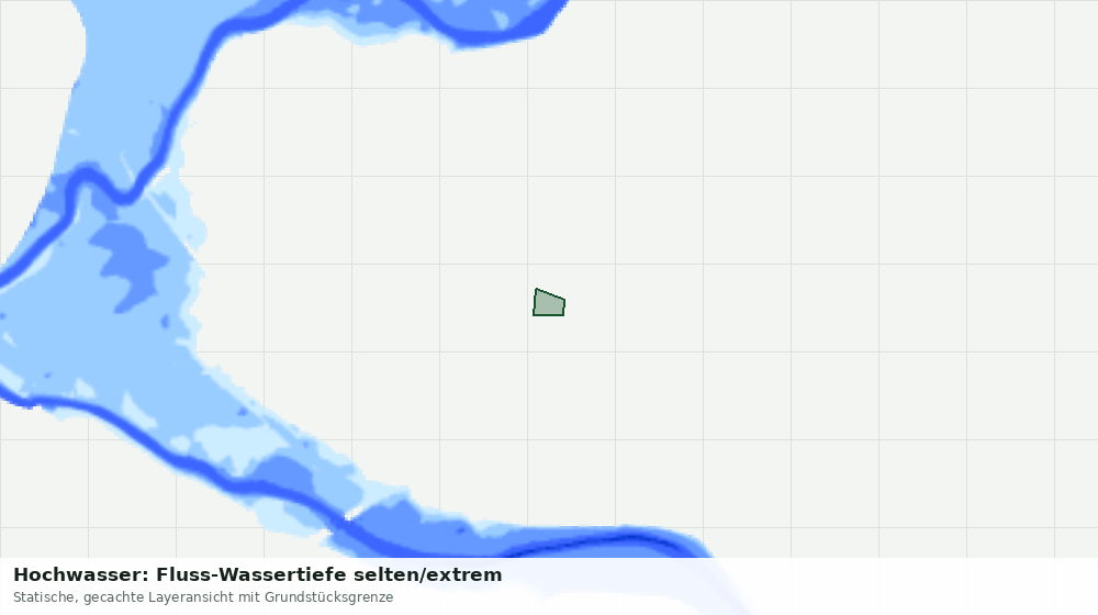 Statische Kartenansicht: Hochwasser: Fluss-Wassertiefe selten/extrem