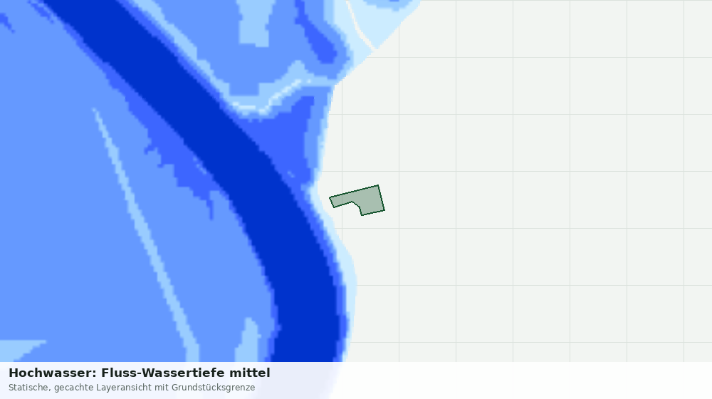Statische Kartenansicht: Hochwasser: Fluss-Wassertiefe mittel