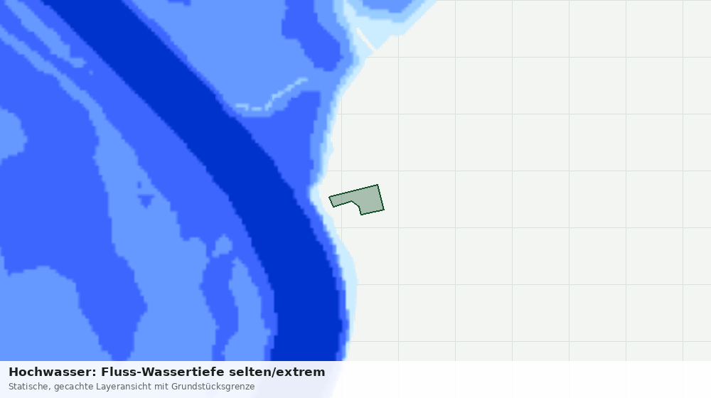 Statische Kartenansicht: Hochwasser: Fluss-Wassertiefe selten/extrem