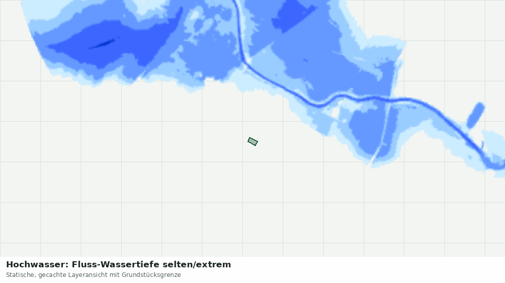 Statische Kartenansicht: Hochwasser: Fluss-Wassertiefe selten/extrem