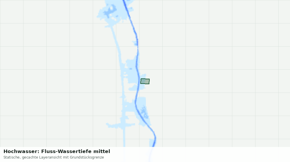 Statische Kartenansicht: Hochwasser: Fluss-Wassertiefe mittel