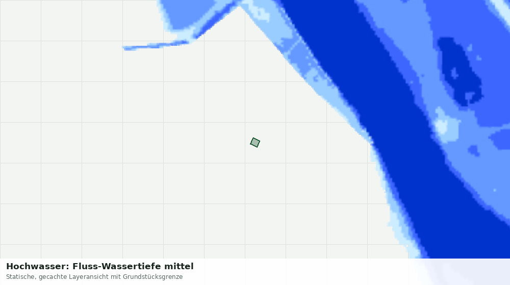 Statische Kartenansicht: Hochwasser: Fluss-Wassertiefe mittel